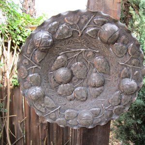 Antique Argentinian hammered silver plate